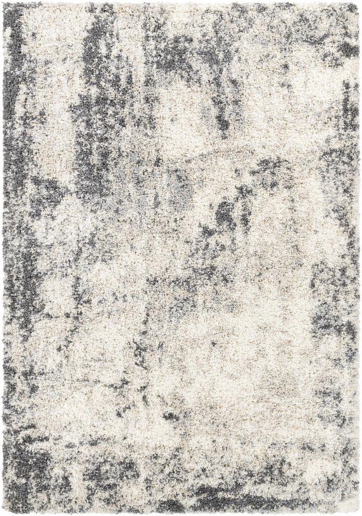 Hilotongan Modern Abstract Design Ivory And Gray Area Rug