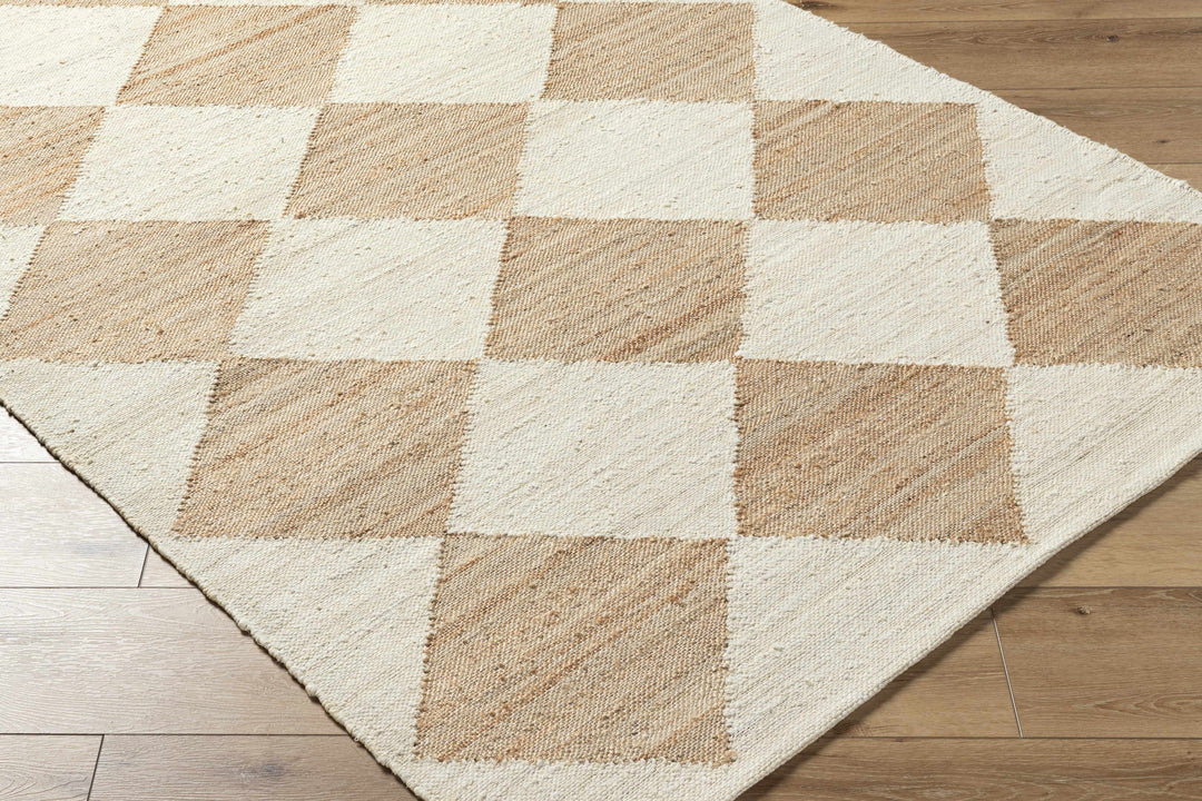 Andrin Modern Geometrical Beige And Ivory Rug