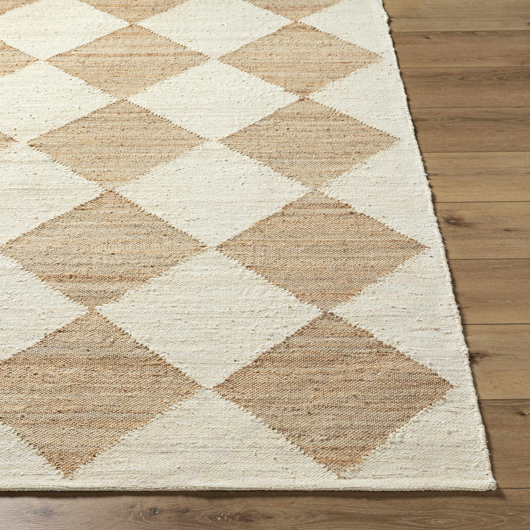 Andrin Modern Geometrical Beige And Ivory Rug
