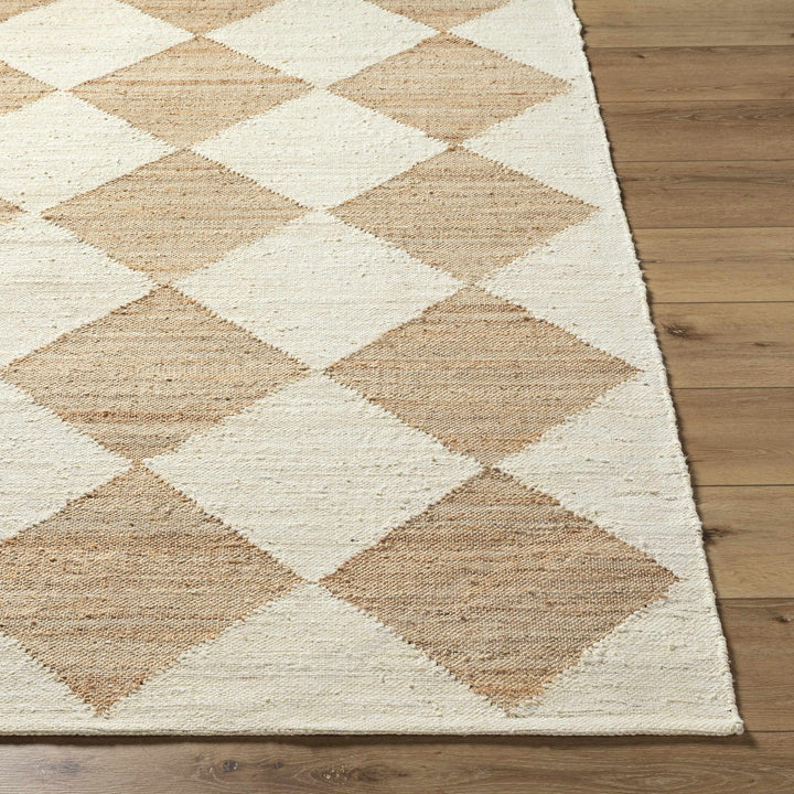 Andrin Modern Geometrical Beige And Ivory Rug