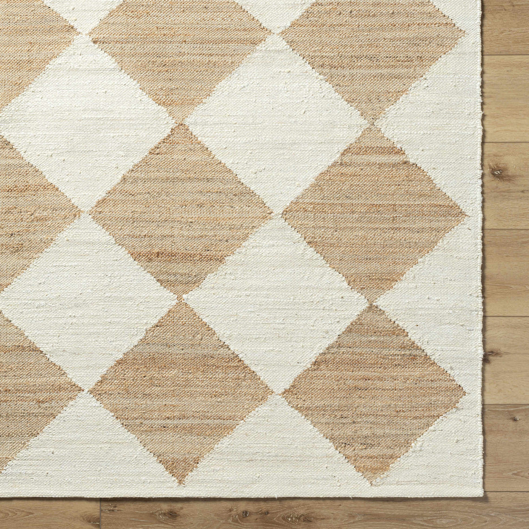 Andrin Modern Geometrical Beige And Ivory Rug