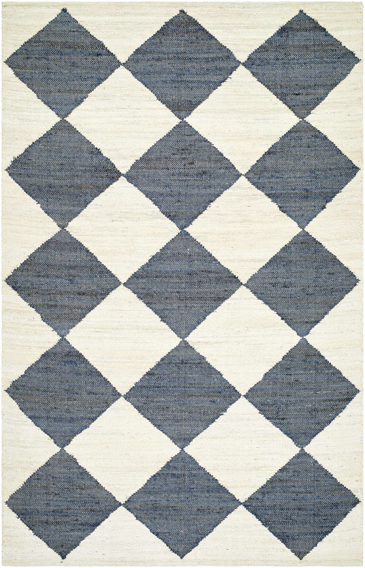 Andrin Modern Gray And Ivory Geometrical Rug