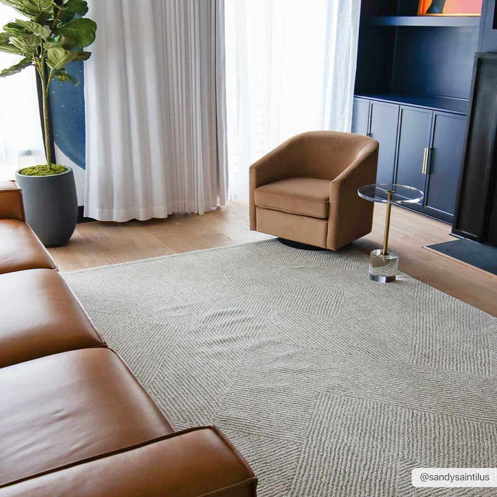 Horsley Contemporary Style Cream Area Rug