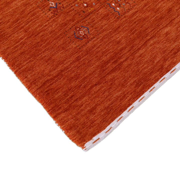 Orange Tribal Center Medallion Hand Loomed Wool Area Rug