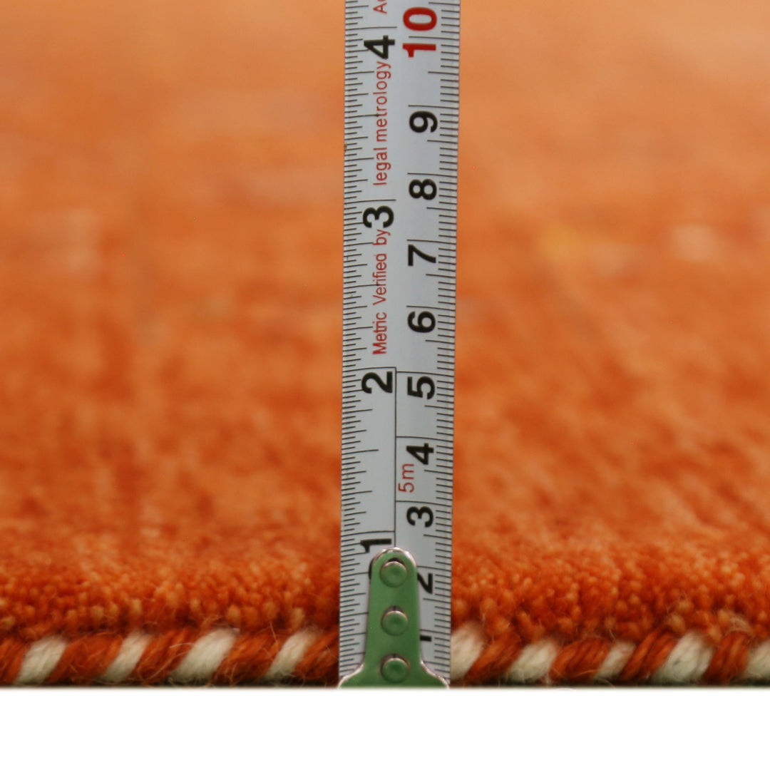 Orange Tribal Center Medallion Hand Loomed Wool Area Rug