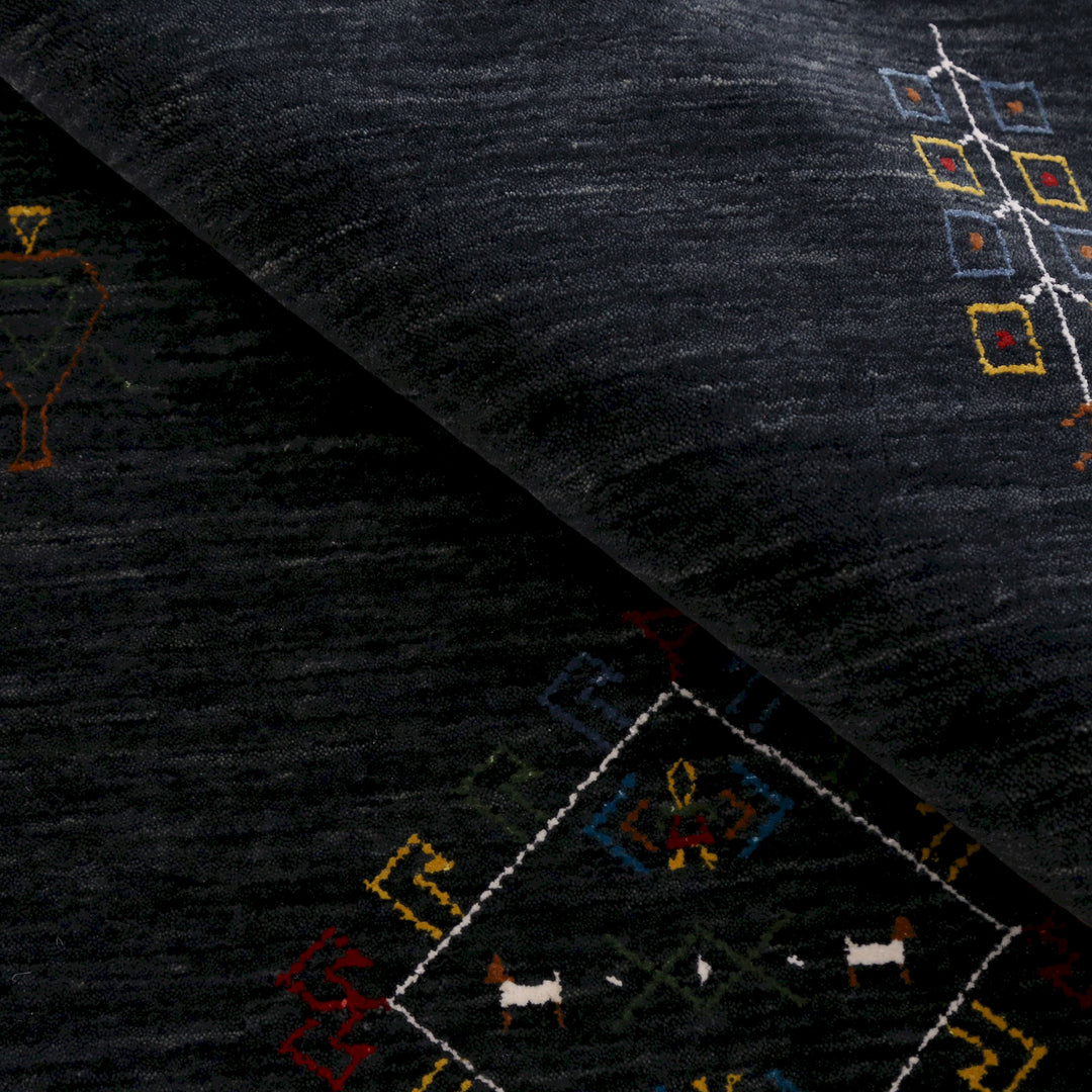 Charcoal Tribal Center Medallion Hand Loomed Wool Area Rug