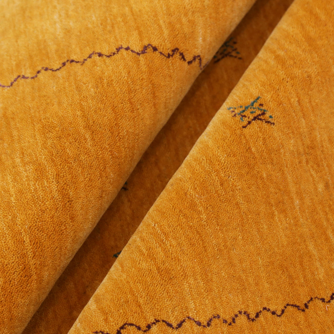 Gold Tribal Center Medallion Hand Loomed Wool Area Rug