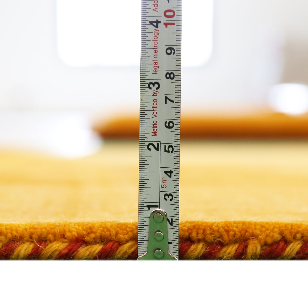 Gold Tribal Center Medallion Hand Loomed Wool Area Rug