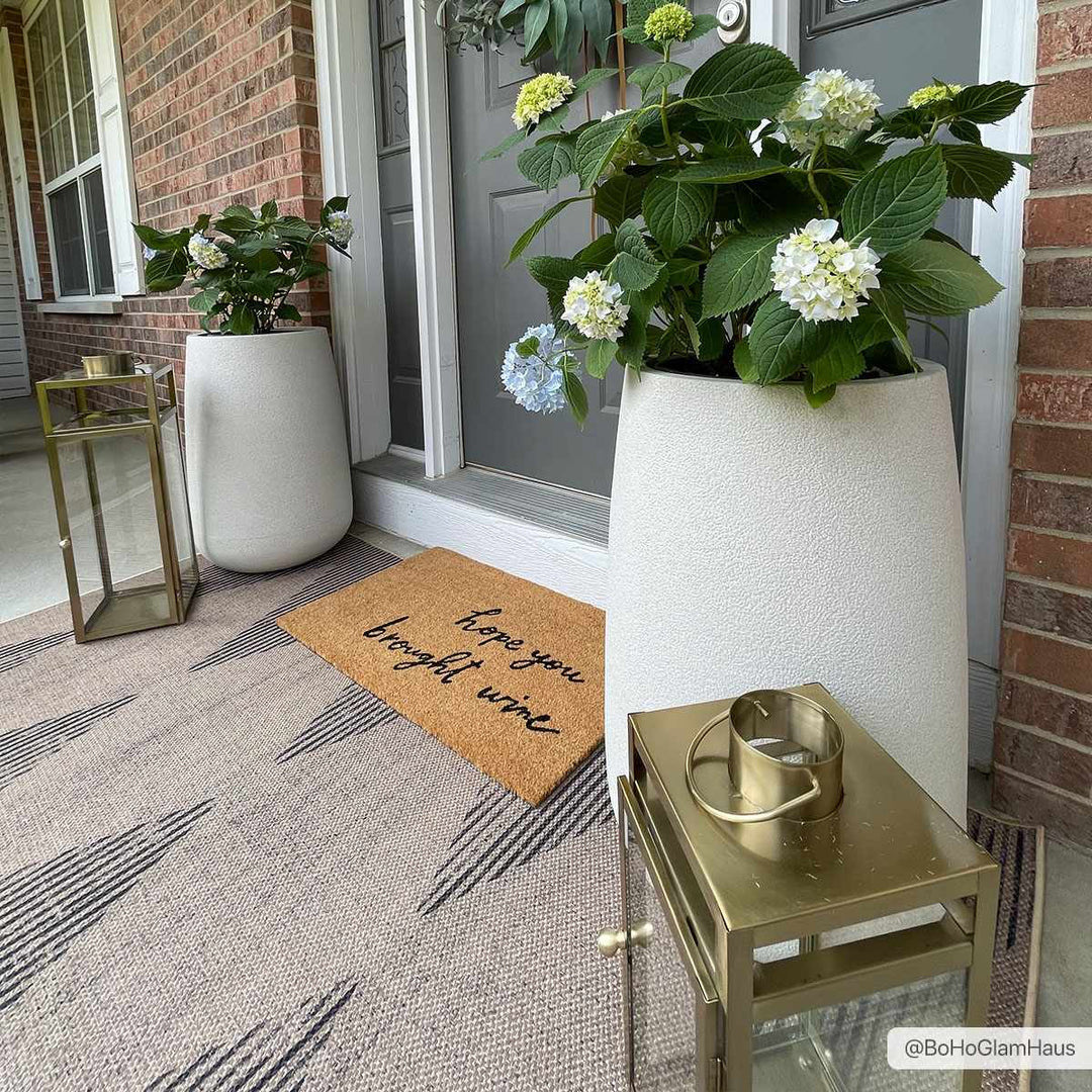 Ijlal Modern Geometric Design Brown Washable Area Rug