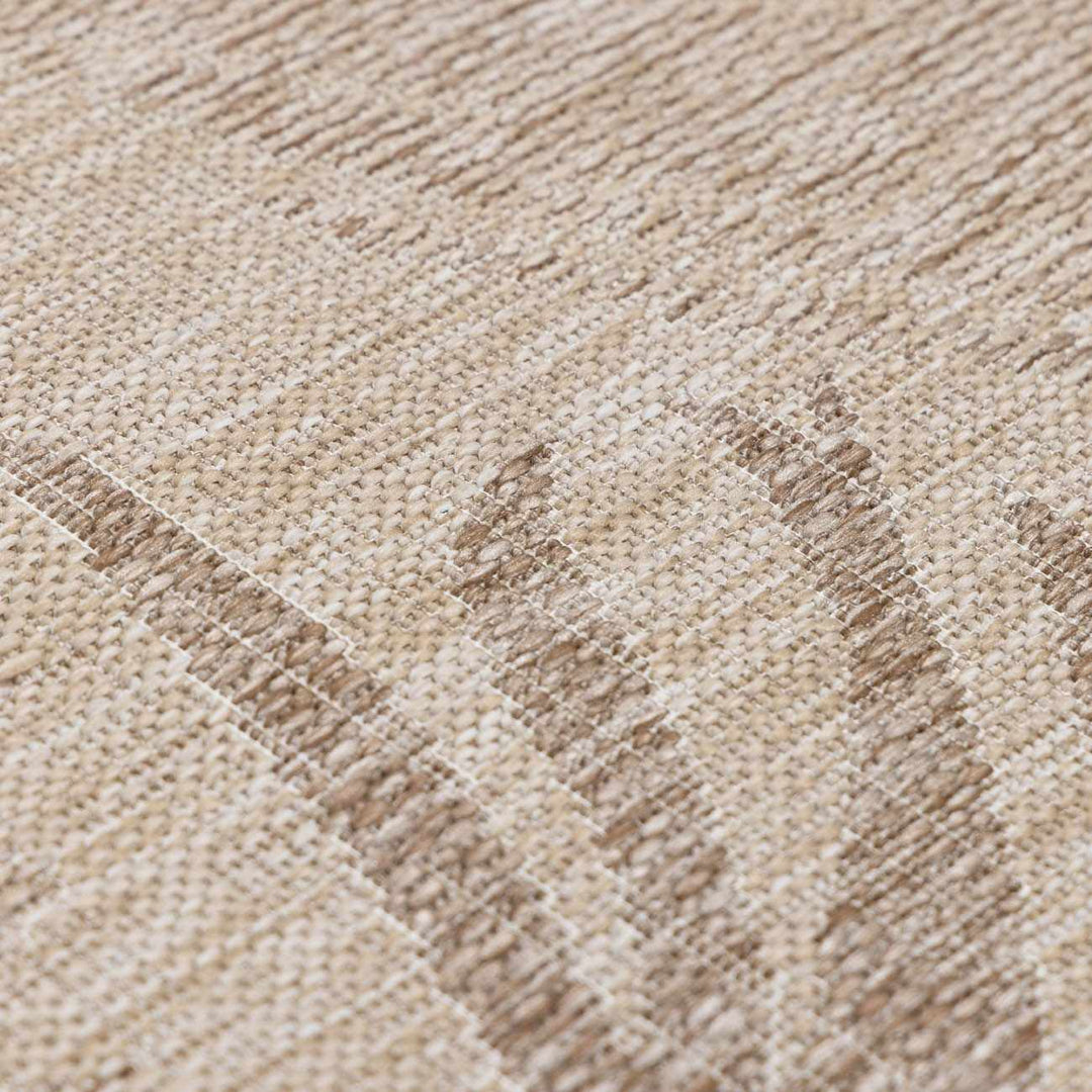 Jens Modern Leaf Pattern Tan Outdoor Area Rug