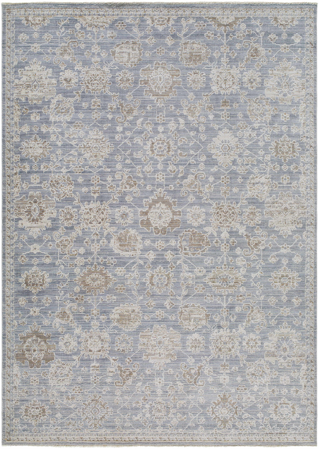 Urara Traditional Style Blue And Cream Area Rug