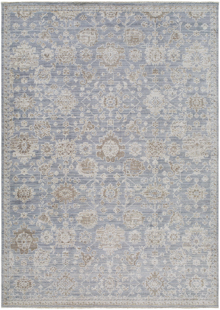 Urara Traditional Style Blue And Cream Area Rug
