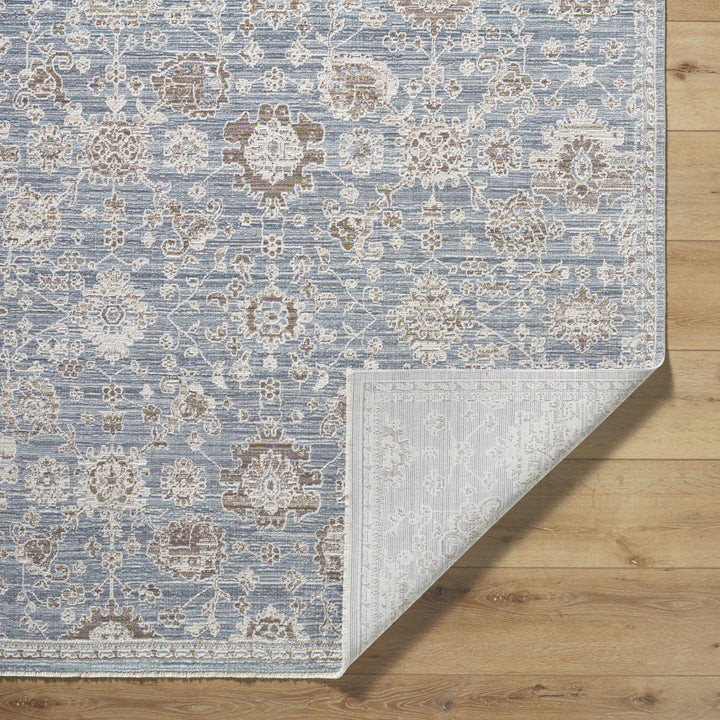 Urara Traditional Style Blue And Cream Area Rug