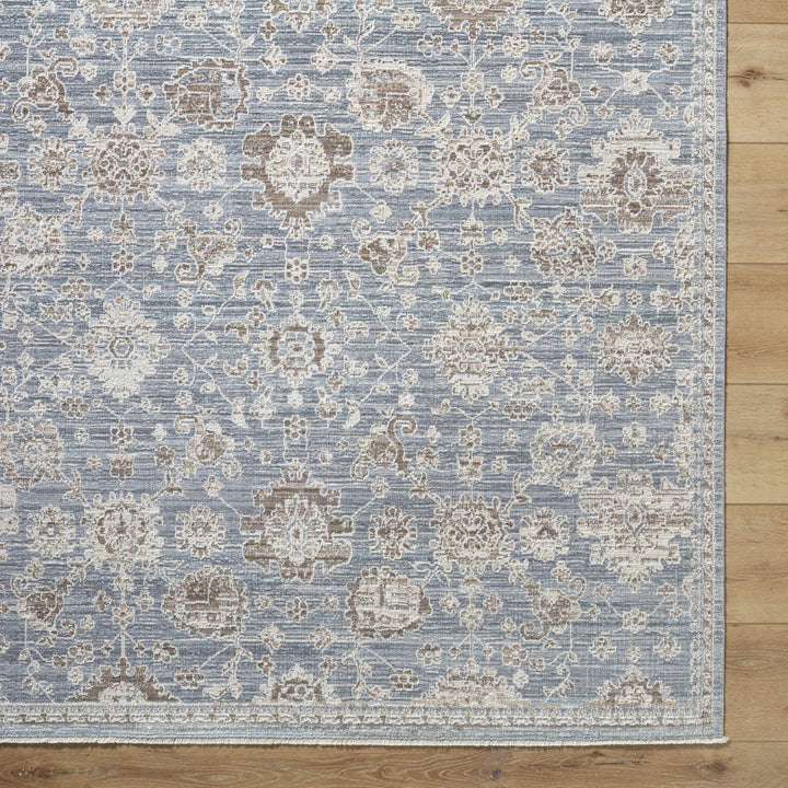 Urara Traditional Style Blue And Cream Area Rug