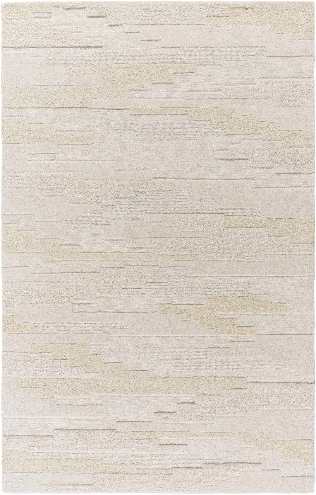 Anufry Contemporary Abstract Beige And Ivory Rug