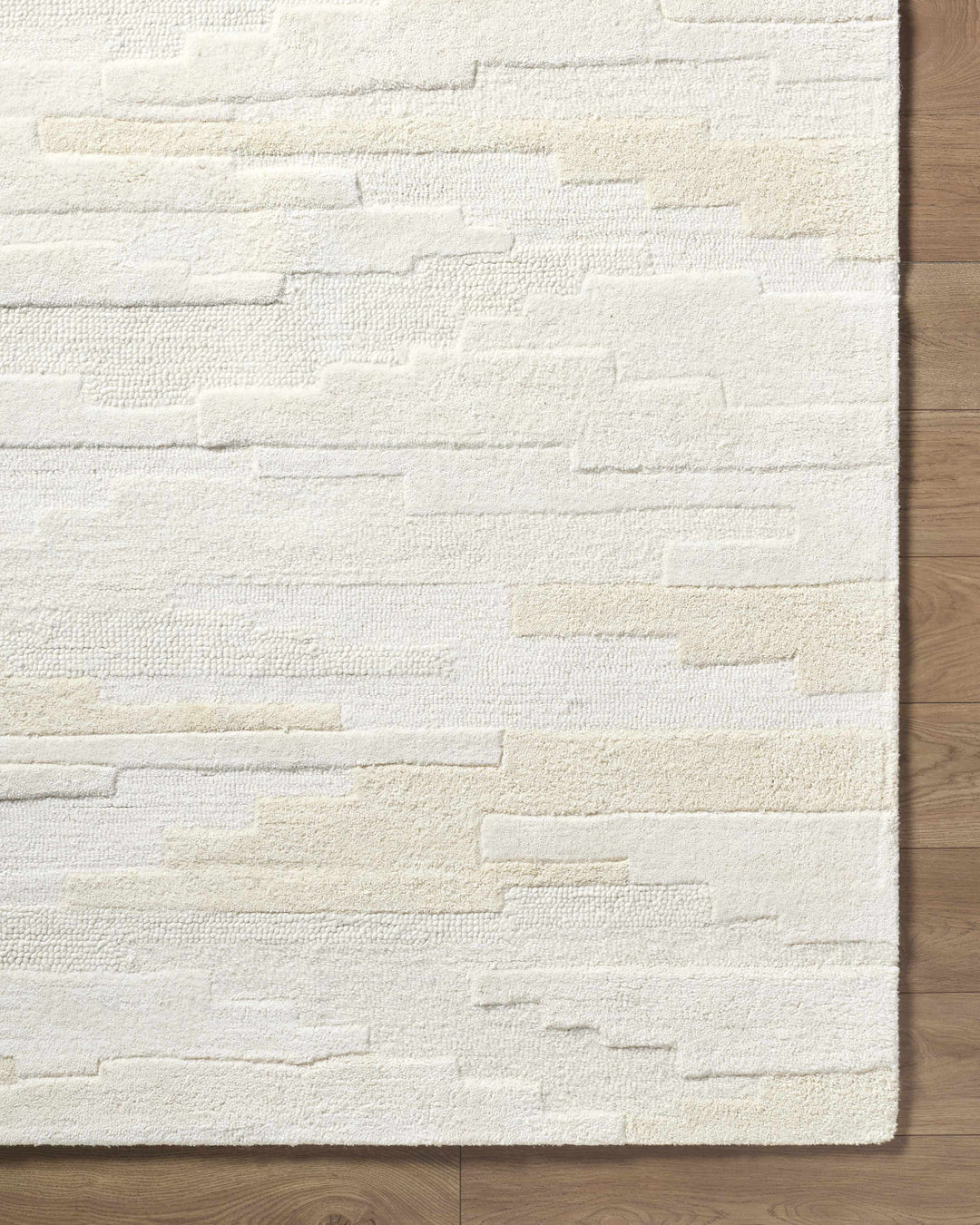 Anufry Contemporary Abstract Beige And Ivory Rug