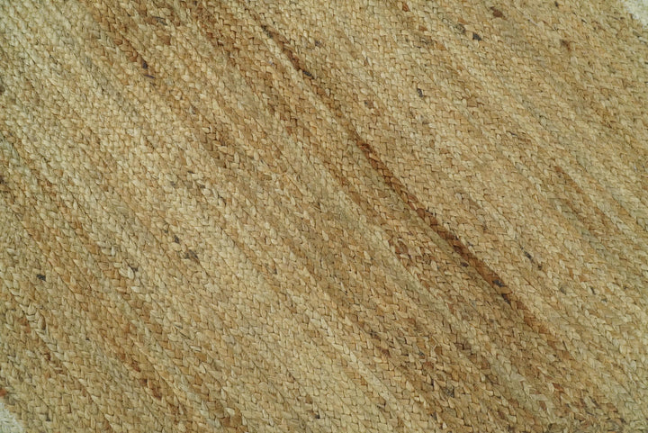 Quick Ship 5x8 Hand Woven Modern Style Brown And White Jute Rug