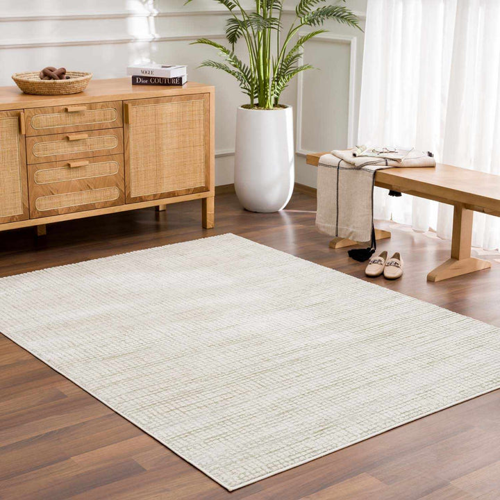Albena Contemporary Abstract Ivory And Gray Rug