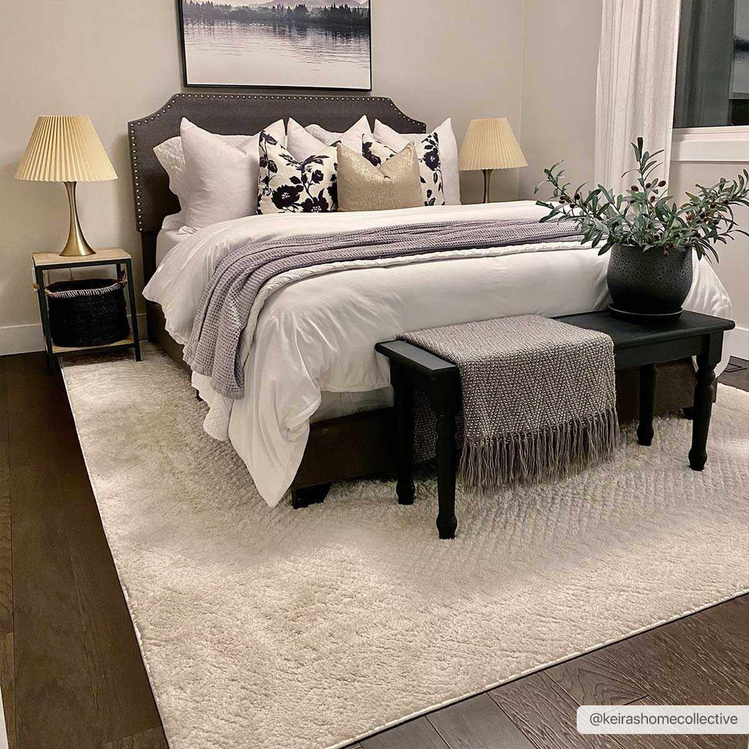 Julio Ivory Contemporary Geometrical Design Rug
