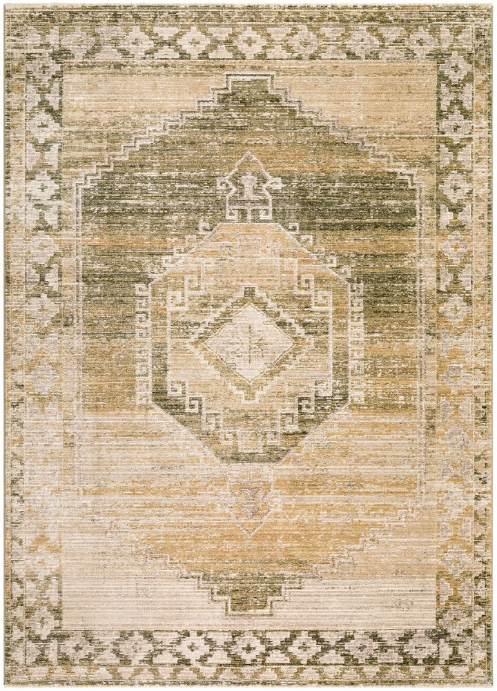 Kailey Traditional Style Tan And Olive Area Rug
