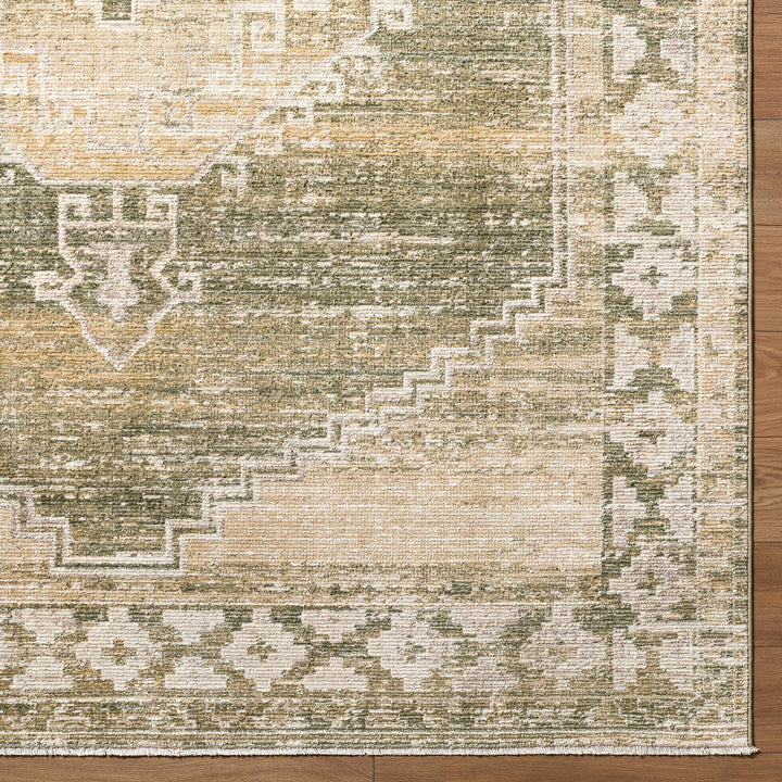 Kailey Traditional Style Tan And Olive Area Rug