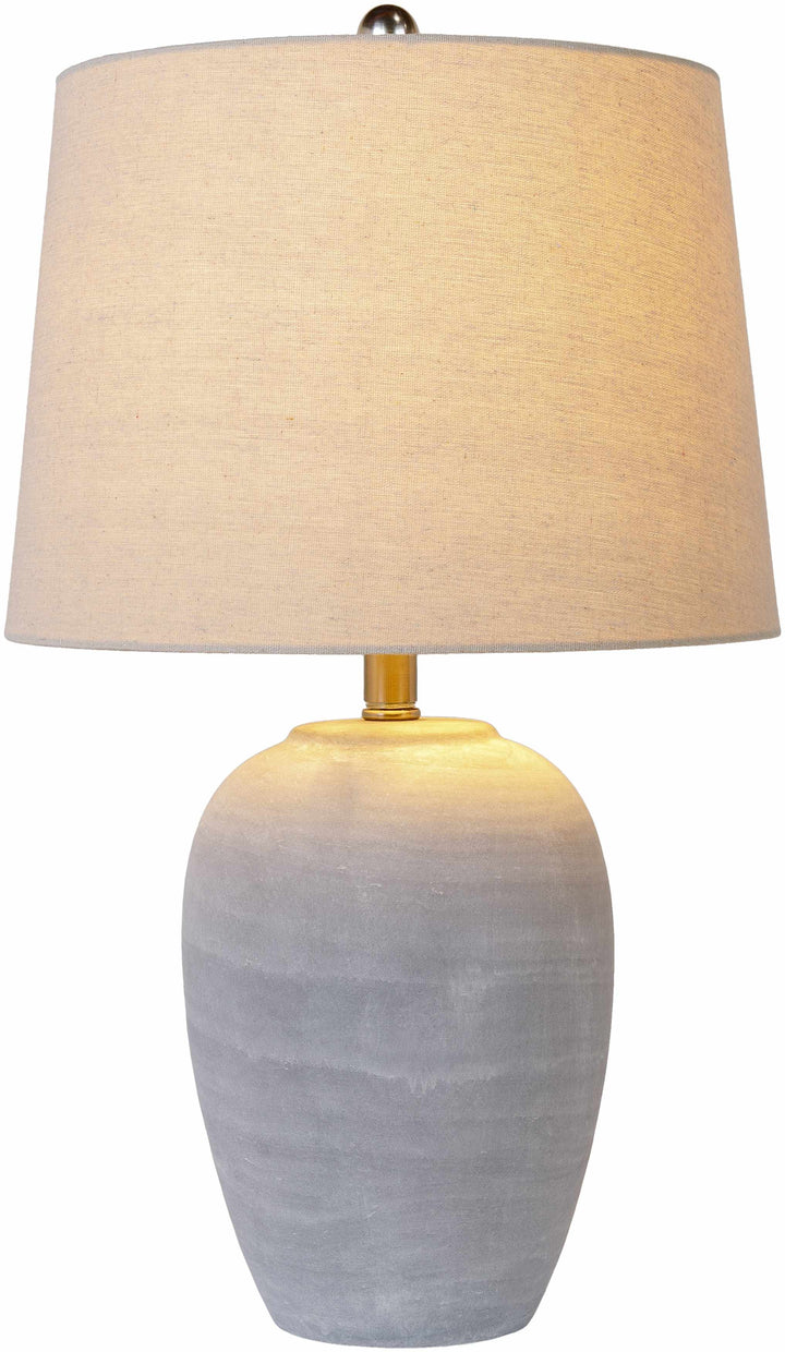 Khoi Gray Ceramic Table Lamp | Contemporary Accent Lighting
