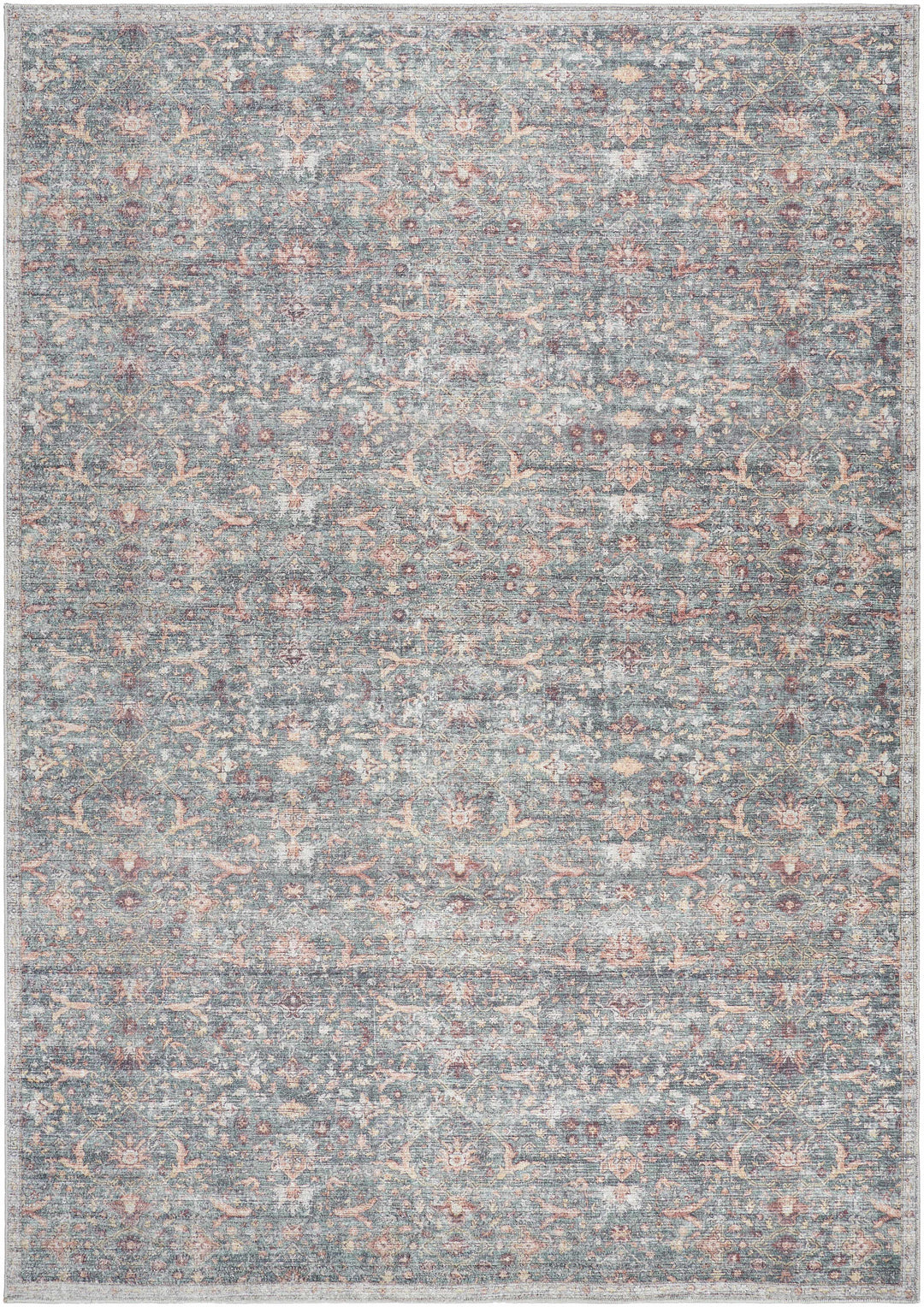 Amasai Traditional Style Gray And Charcoal Area Rug