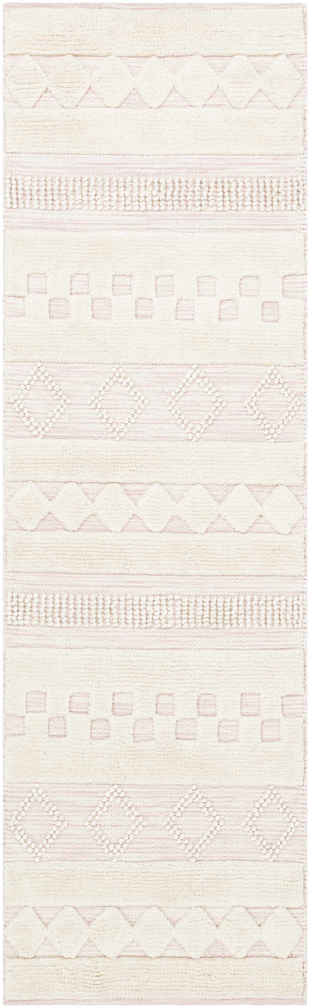 Knapp Modern Style Ivory Hand Woven Wool Area Rug