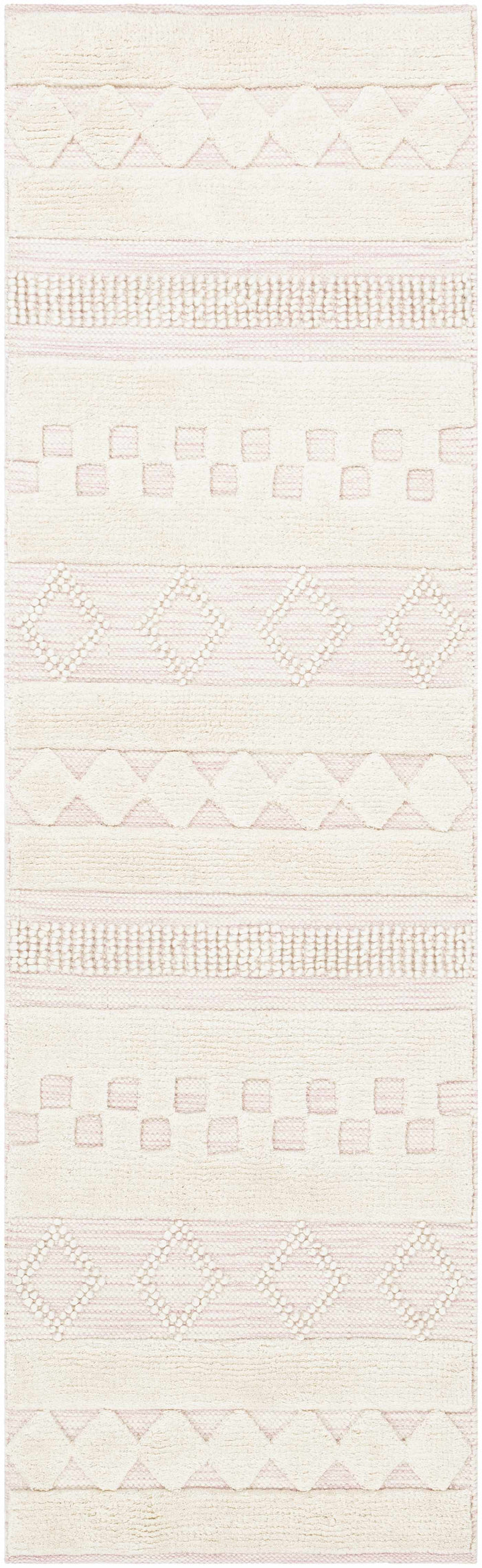 Knapp Modern Style Ivory Hand Woven Wool Area Rug