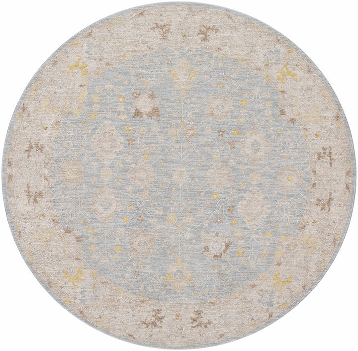 Kofi Traditional Style Blue And Beige Area Rug