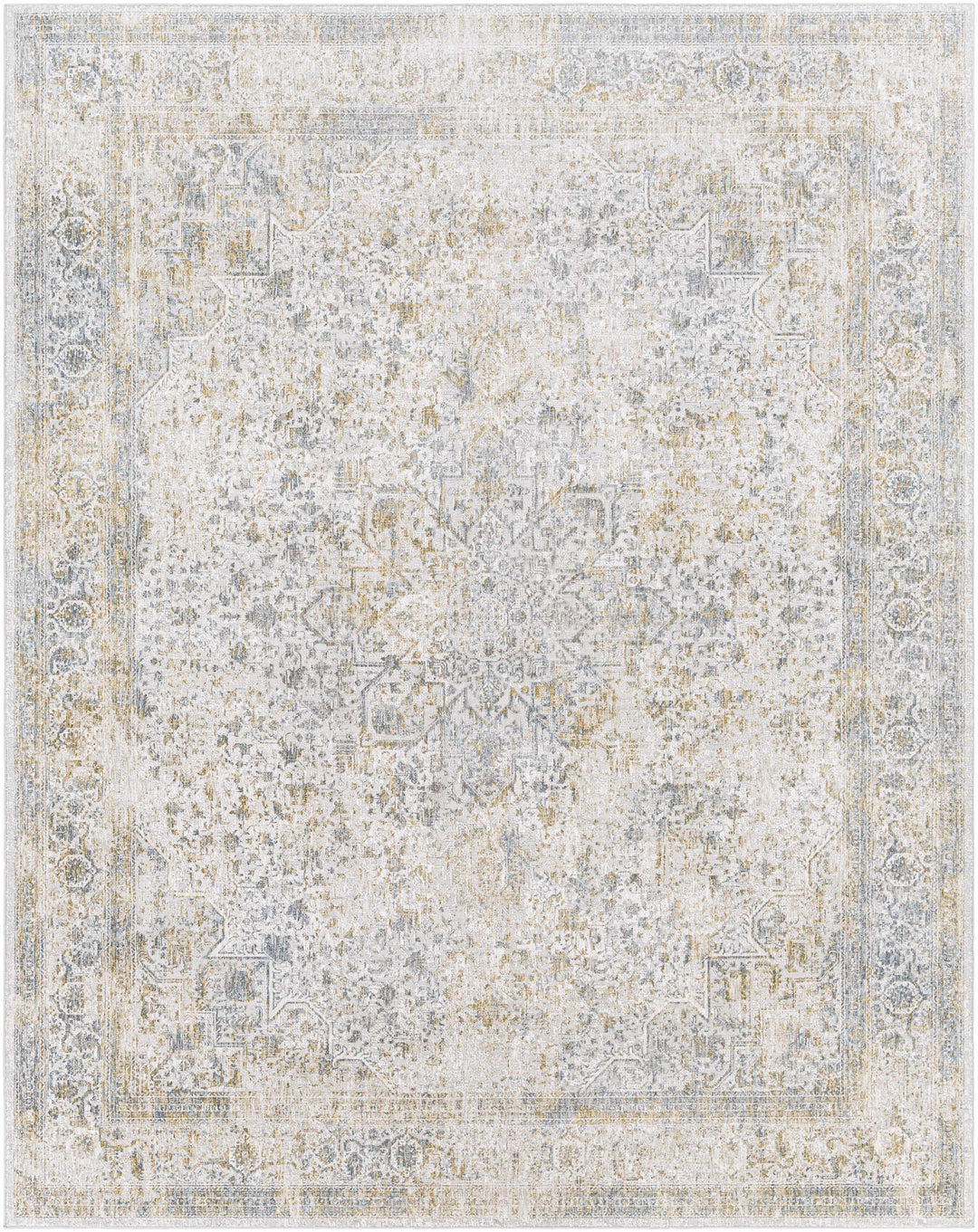 Traditional Beige Machine Woven Area Rug