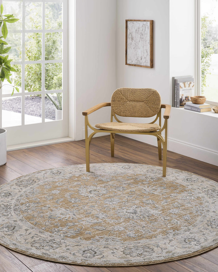 Kerem Traditional Style Gray And Brown Area Rug