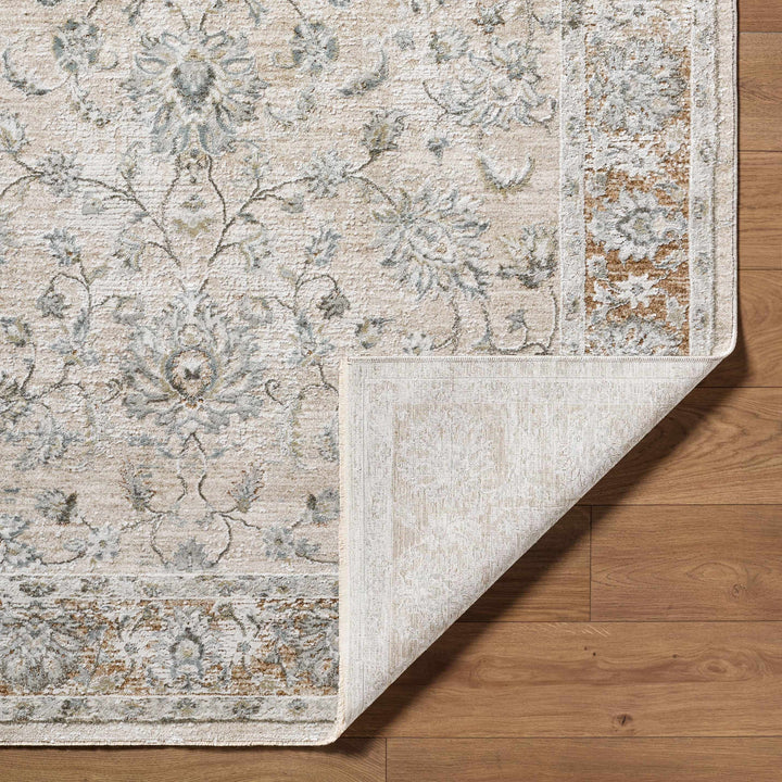Kerem Traditional Floral Design Cream And Gray Area Rug