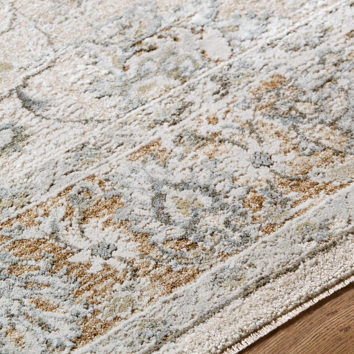 Kerem Traditional Floral Design Cream And Gray Area Rug