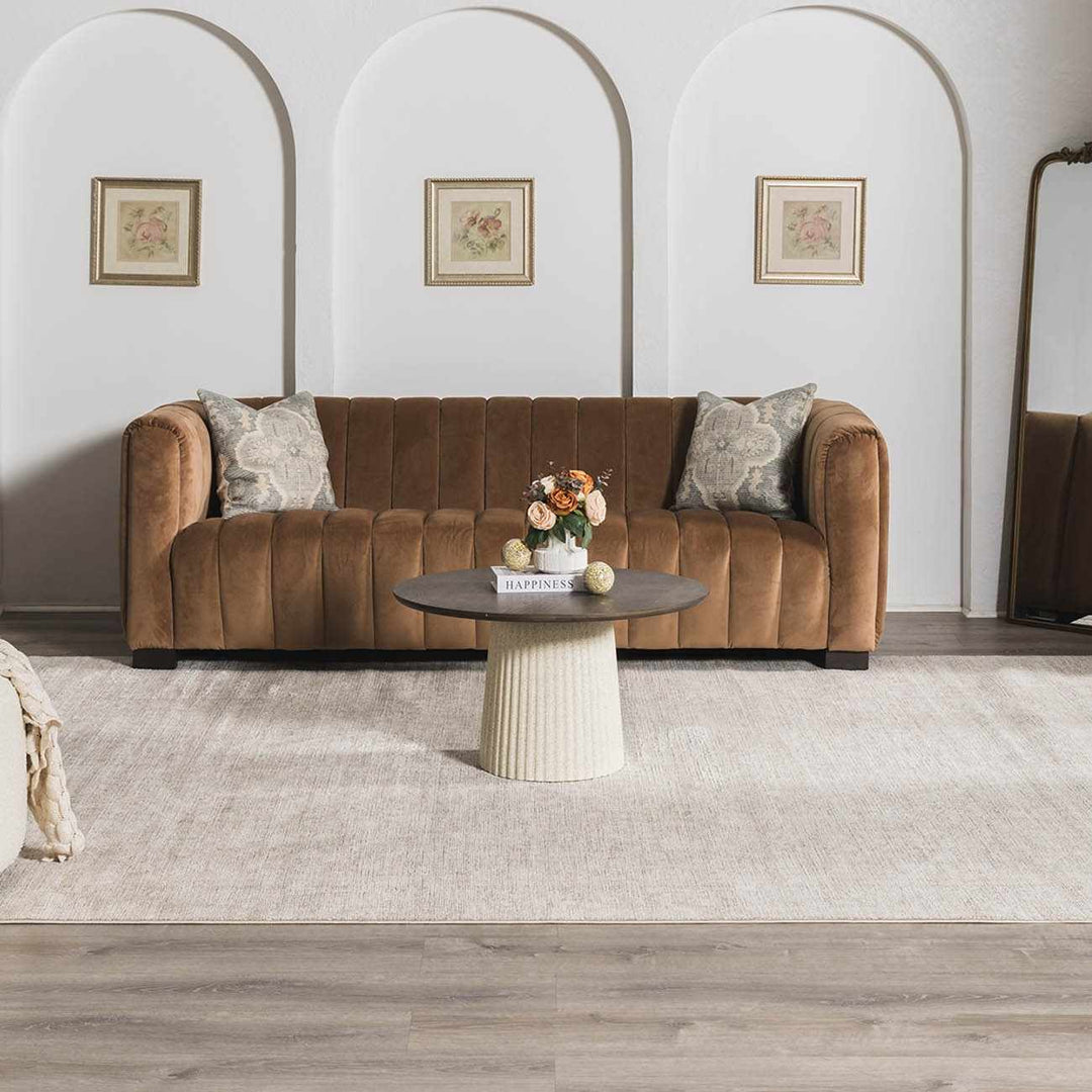 Astrea  Gray And Beige Traditional Style Area Rug