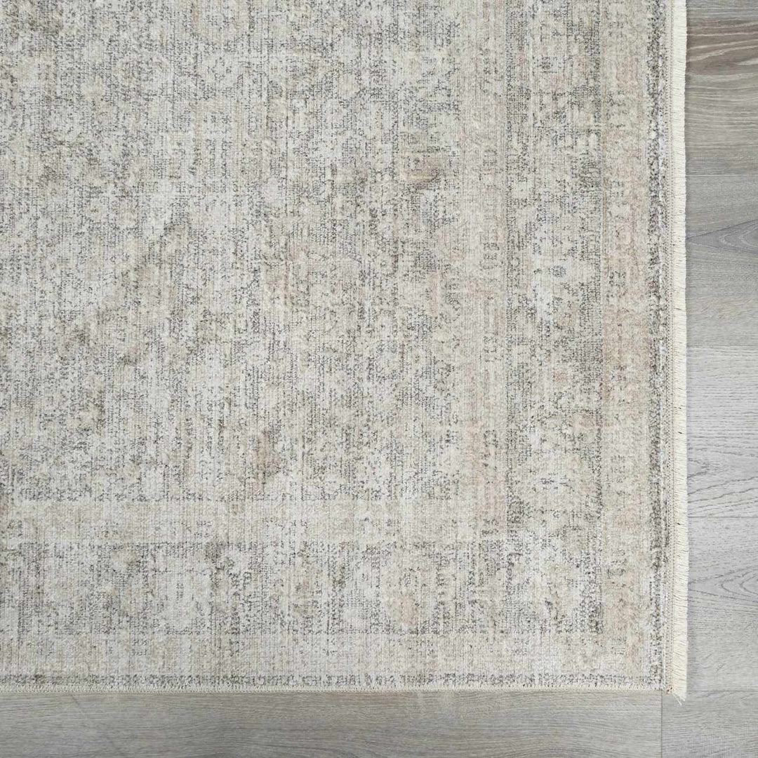 Astrea  Gray And Beige Traditional Style Area Rug