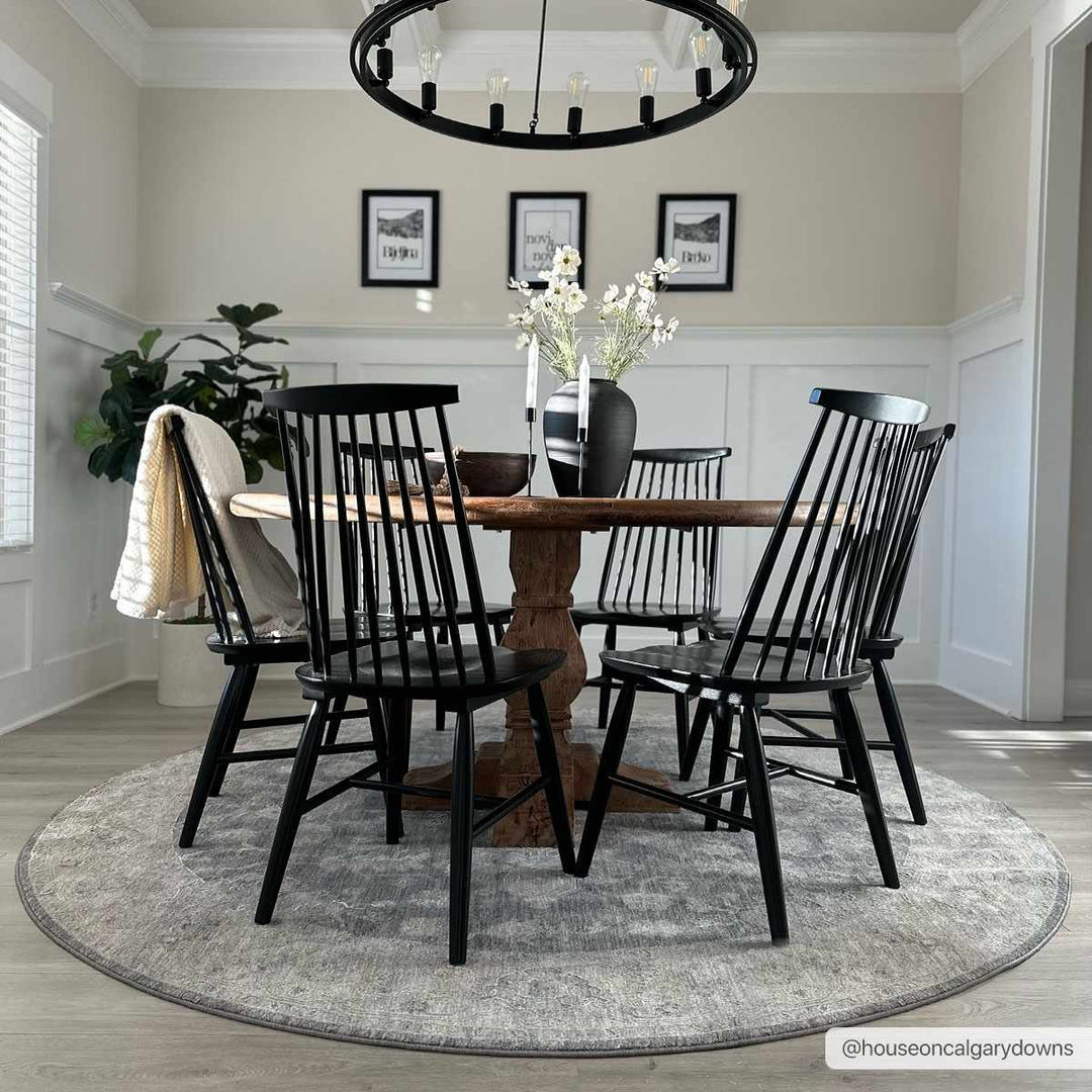 Karuah Traditional Medallion Design Gray And Purple Area Rug