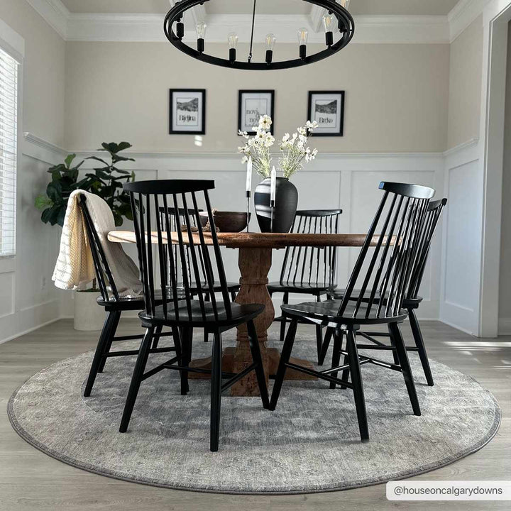 Karuah Traditional Medallion Design Gray And Purple Area Rug