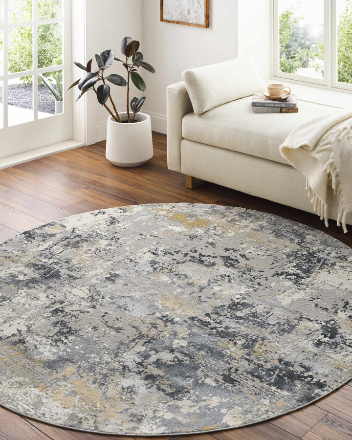 Lenzburg Modern Abstract Design Gray And Ivory Area Rug
