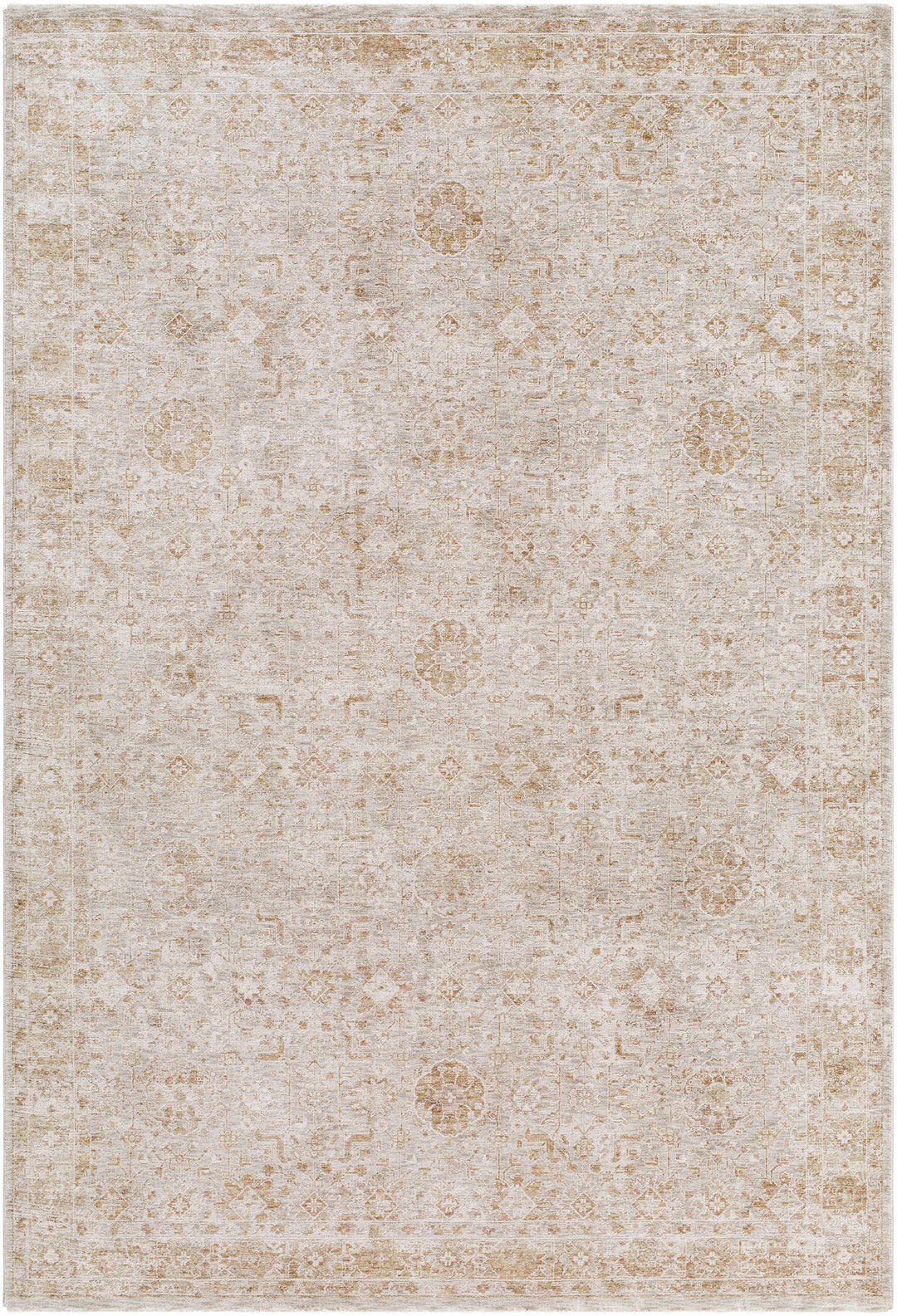 Andres Traditional Style Tan And Cream Area Rug