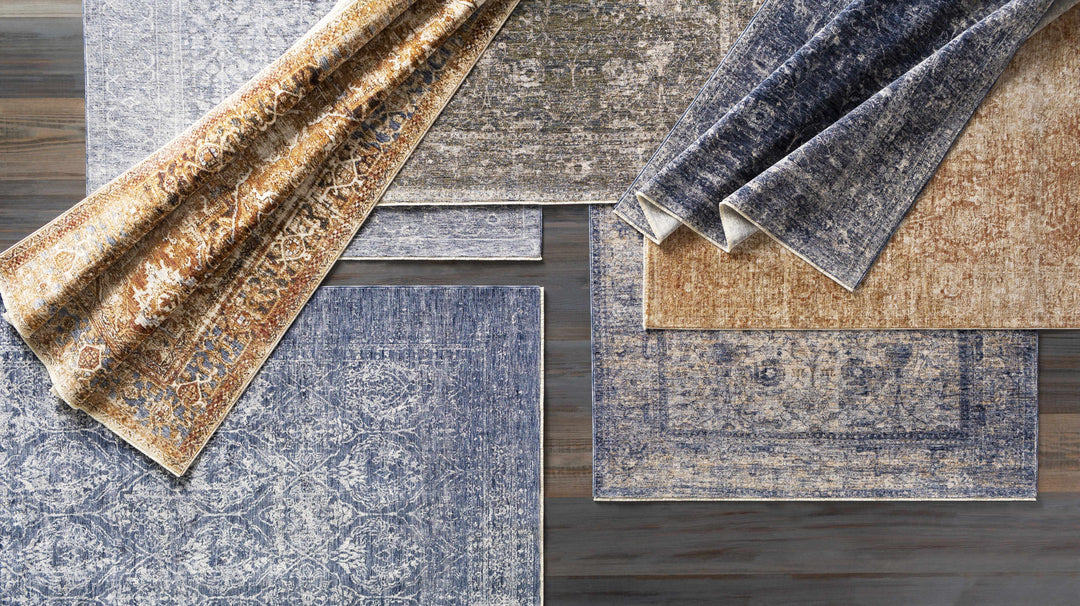 Barboursville Traditional Style Blue And Ivory Area Rug