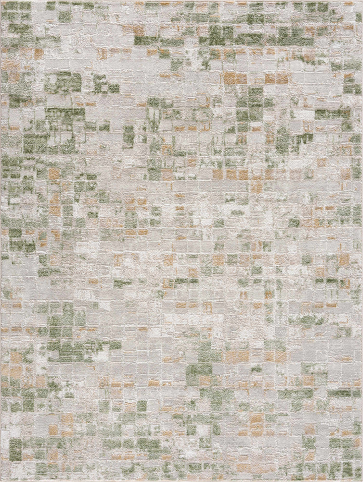 Liverpool Green Modern Abstract Design Area Rug