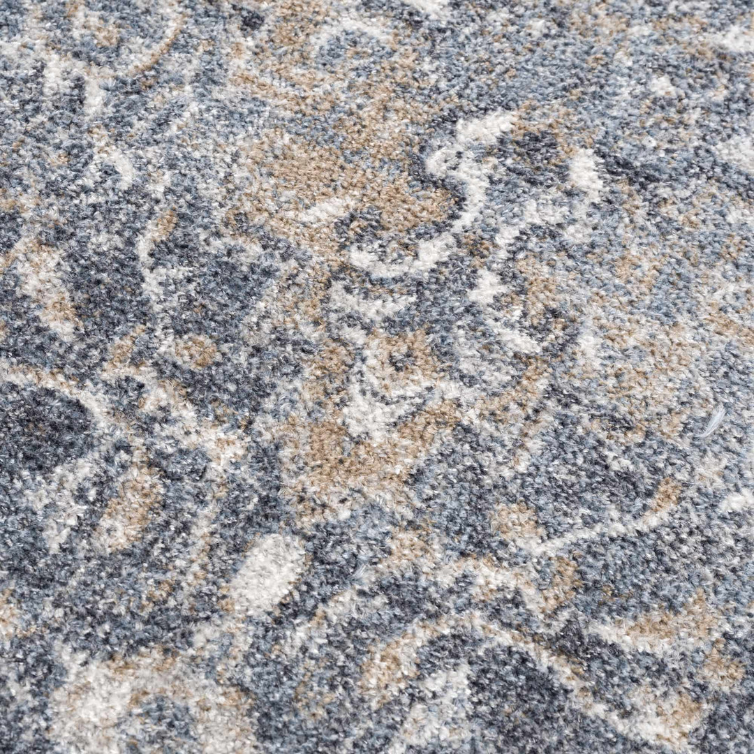 Aurum Traditional Style Ivory And Gray Washable Area Rug