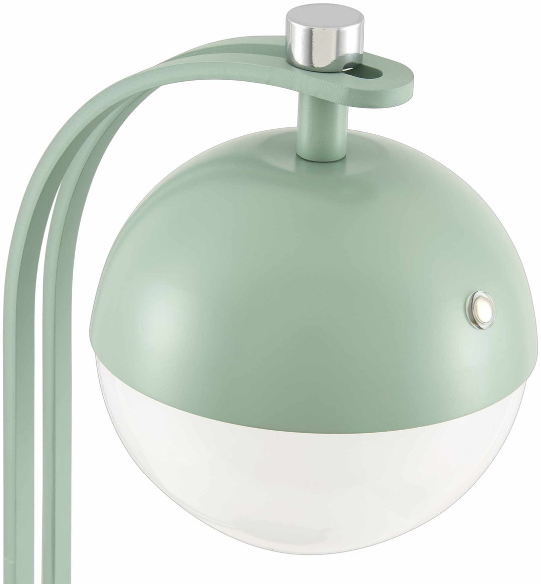 Logovardi Traditional Green & White Table Lamp – Iron Base, Plastic Shade