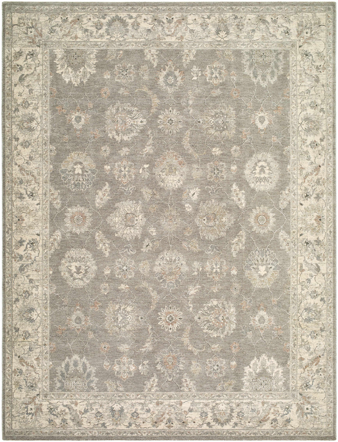 Alinae Traditional Oriental Design Beige And Gray Area Rug