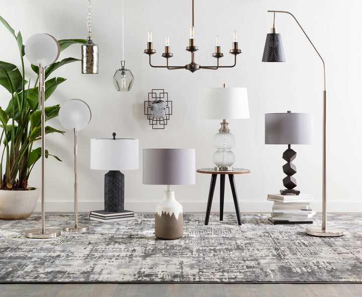 Cavan White Iron & Acrylic Floor Lamp | Traditional Accent Lighting