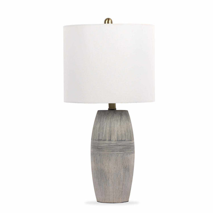 Mabayo Ribbed White Ceramic Table Lamp – Contemporary Accent Lighting