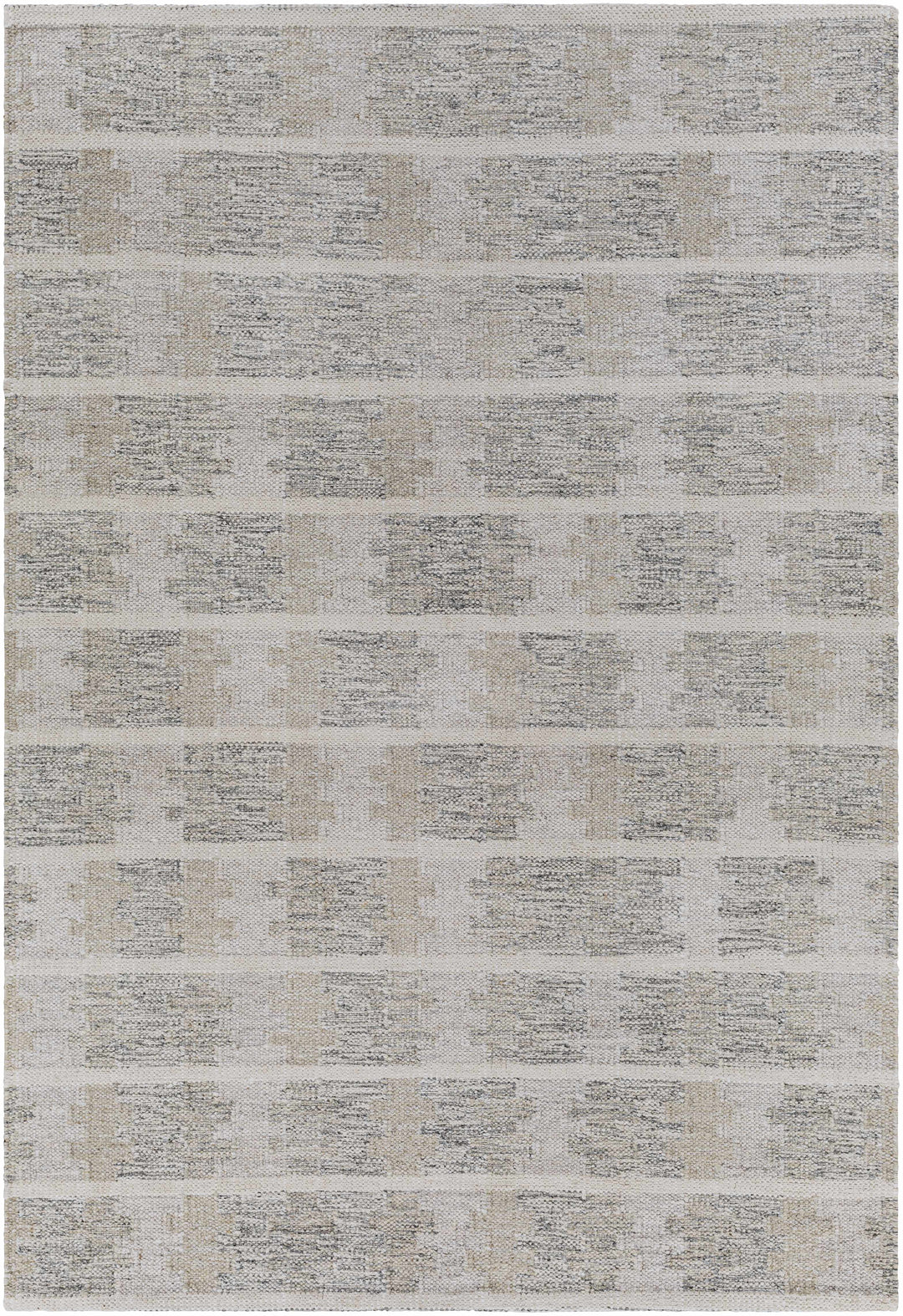 Metcalf Modern Stripes Design Gray Hand Woven Area Rug