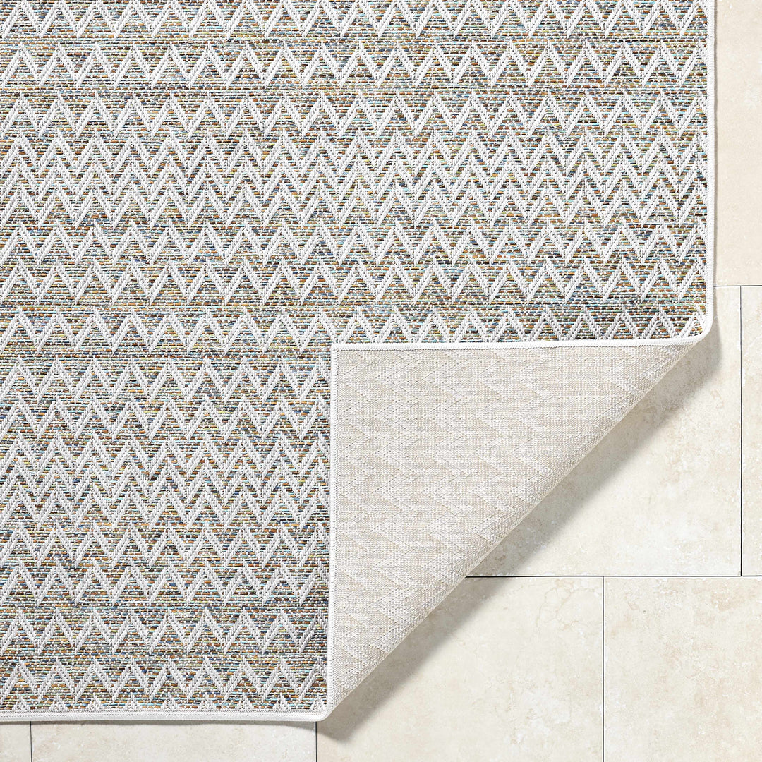 Alazne Contemporary Style Beige Outdoor Rug
