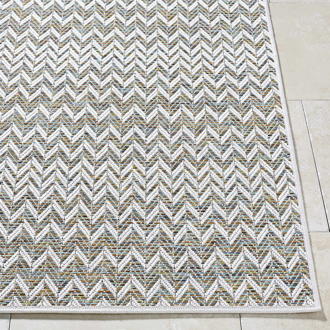 Alazne Contemporary Style Beige Outdoor Rug